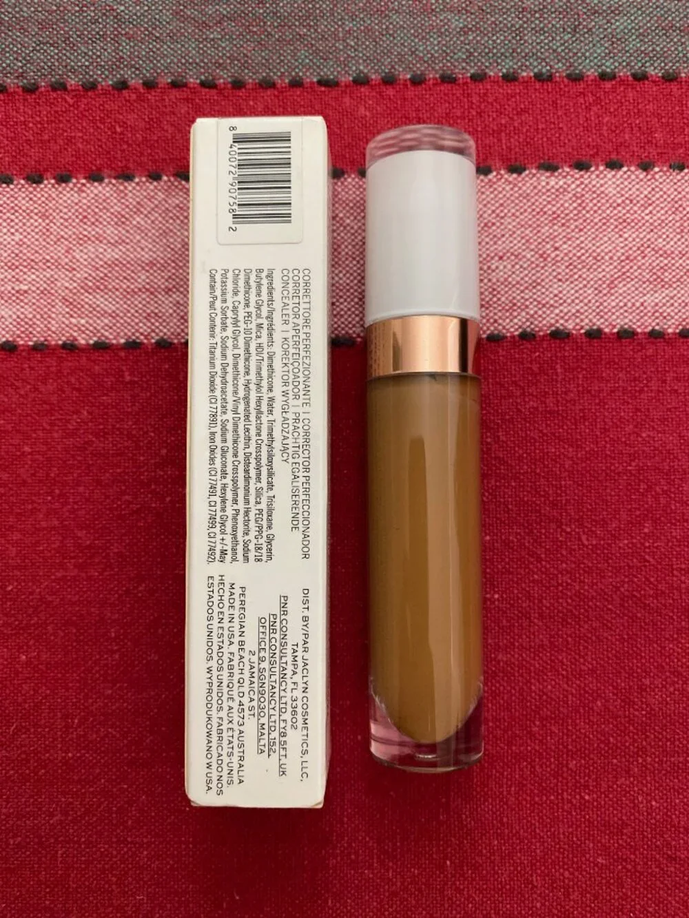 Jaclyn Cosmetics Perfecting Concealer Tan Deep Red 6.7 ML/ 0.23 OZ NIB